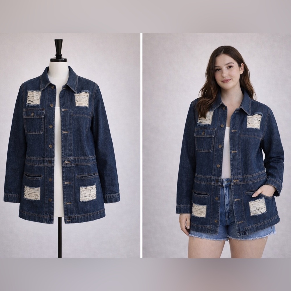 Miu Miu Blue Denim Jacket Size XL - Picture 12 of 12